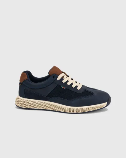 Patike Harrison u retro running stilu, s krem đonom, tamno plave