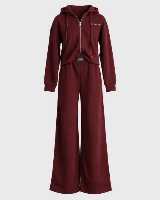 Dvodijelni komplet s kapuljačom - No.97, bordo